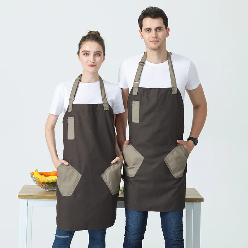 C835 Canvas Apron Milk Tea Coffee Hot Pot Shop Kitchen Restaurant Manicure Korean Fashion Overalls Painting Apron Manicure Wear