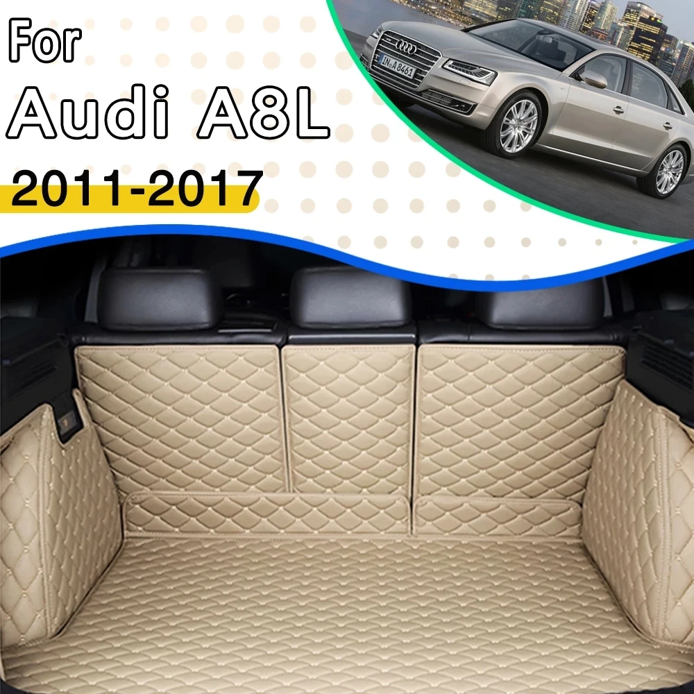 

Car Mats For Audi A8L 2011~2017 Waterproof autos Accesorios Car Rear Trunk Mat Accesorios Para Auto Car Accessories Dropshipping