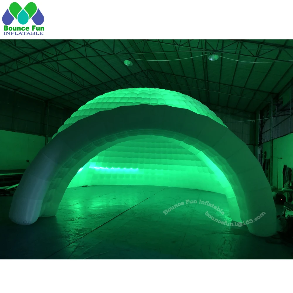 Customized Giant White Oxford Inflatable Dome Tent With LED Wedding Disco Lawn Marquee Air Igloo Bar Luna Building Party Rental giant inflatable swimming pool cover tent transparent inflatable bubble dome tent for pools