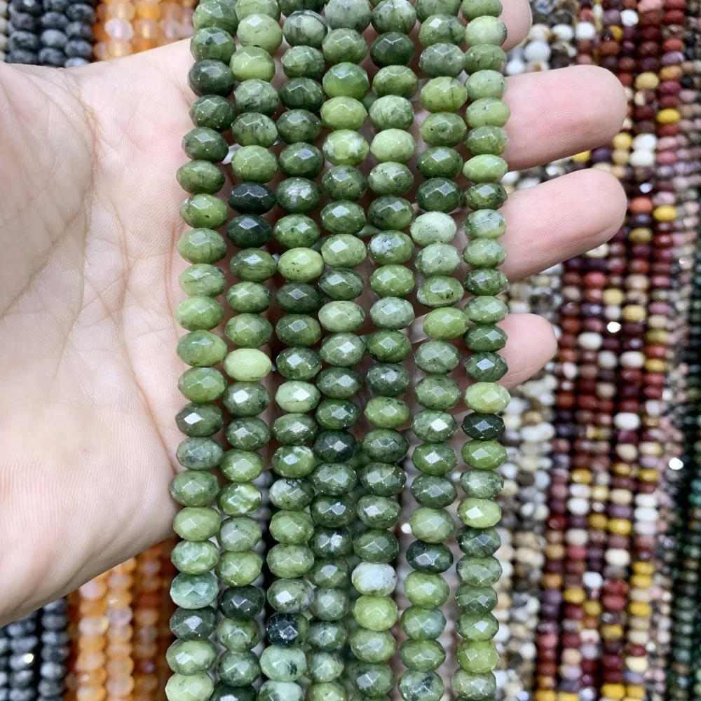 Natürliche 5x8mm Morganit-Abacus-Perlen, polierte Rosenquarz-Abstandsperlen für DIY-Schmuckherstellung, Armband, Halskette – Detail 5