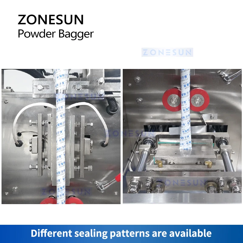 ZONESUN Automatic 1-100g Powder Products Sachet Filling Sealing Machine Pouch Spices Milk Coffee Pepper Flour Packaging ZS-FM61
