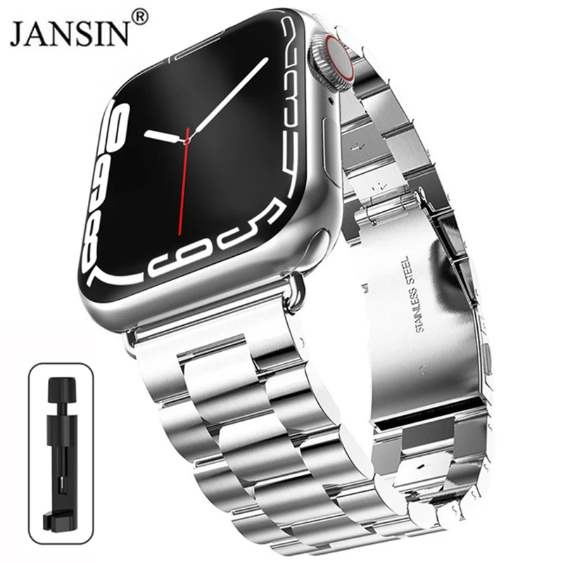 Elegant Titanium Stainless Steel Watch Strap - Premium Color Finish Bracelet