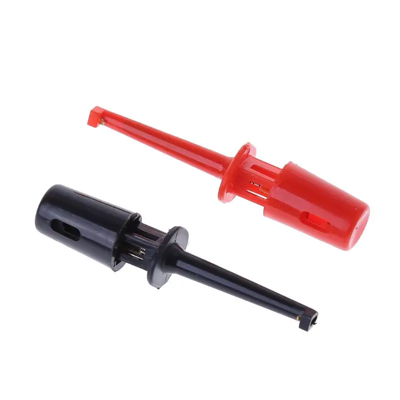 

New 1 Pair Single Hook Clip Test Probe Wire Mini Grabber For Multimeter 85WC