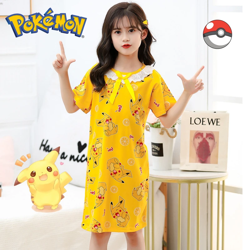 Camisón de Pokémon para niños, ropa de dormir de de Anime, suave y cómoda, de corta, para el hogar| | -