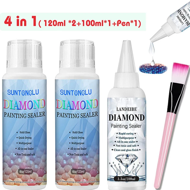 120ML Diamond Painting Sealer 5D Diamond Painting Art Glue Permanent Hold &  Shine Effect Sealer Diamond Painting Puzzle - AliExpress