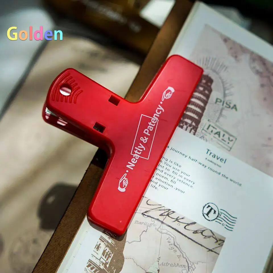 3개의 다채로운 빈티지 스타일 플라스틱 클립, 메모 및 영수증 보관용, 자석 냉장고 클립, 휴대용 및 경량