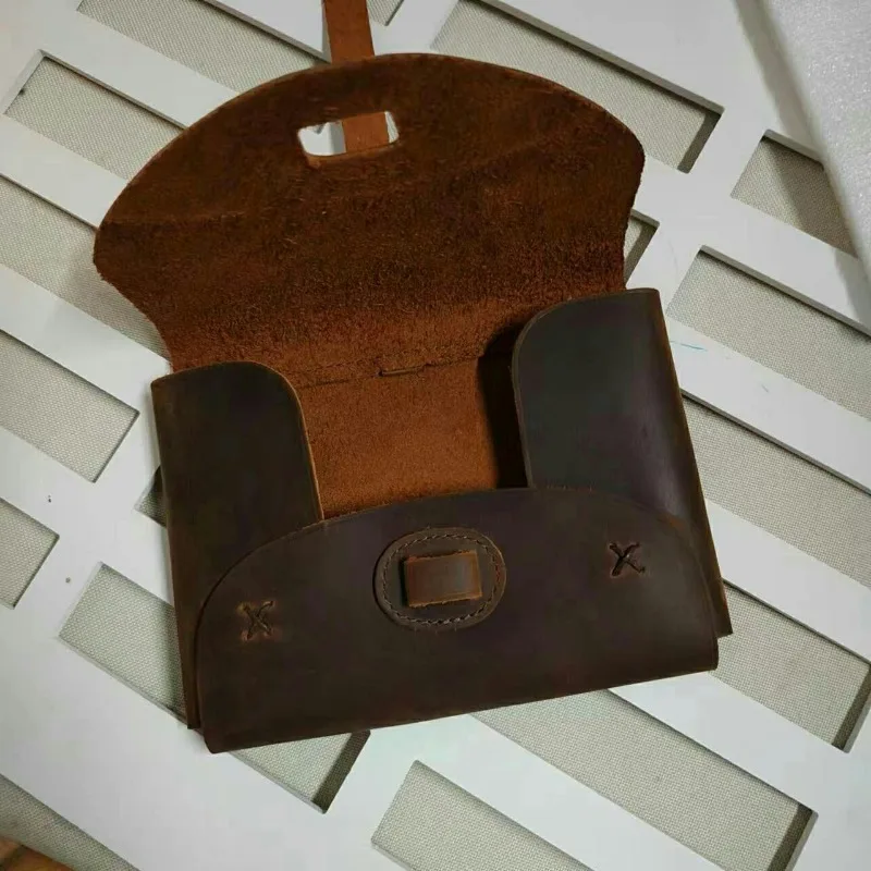 빈티지 크레이지 호스 북커버 수제 맞춤 제작 크리에이티브 봉투 가죽 북커버