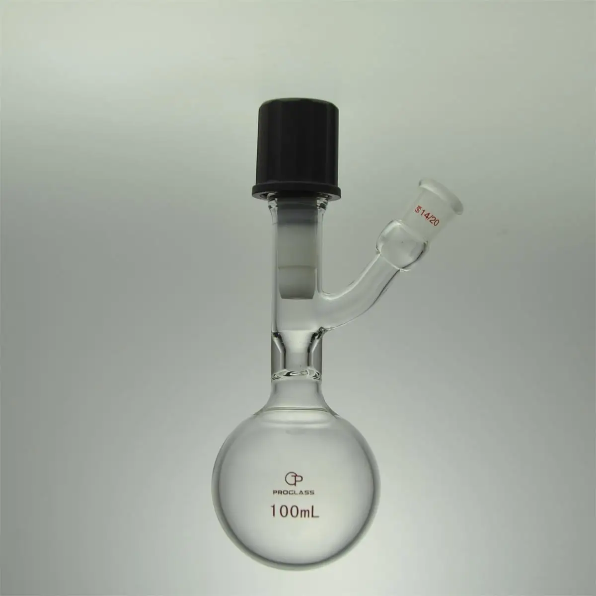 

Reaction Schlenk Round Bottom Flask with High Vacuum Valve,Side Joint 14/20,50mL~2000mL