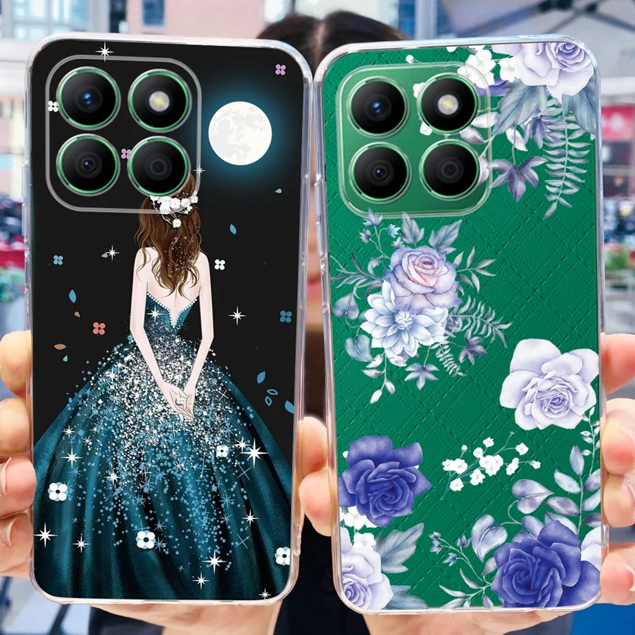 Luxury Painted Clear Silicone Phone Case, Soft Protective Cover, Enhanced Design