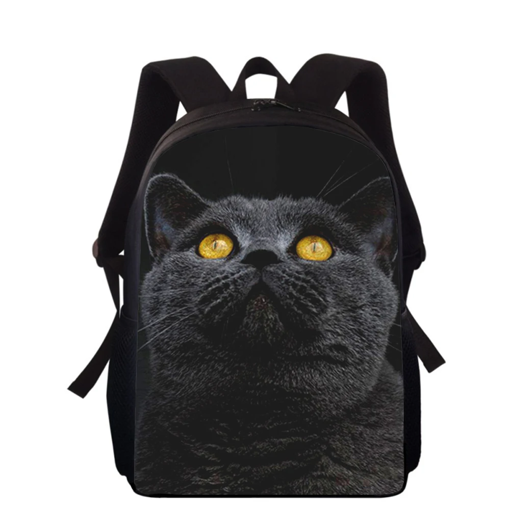 British shorthair cat 15” 3D Print Kids Backpack Primary School Bags for Boys Girls Back Pack Students School Book Bags