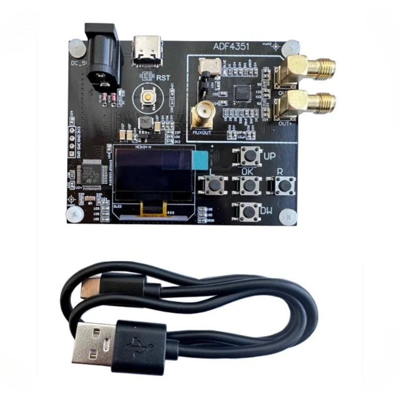 ADF4351 신호 발생기 모듈 35M-4.4GHz RF 신호 소스 스위퍼 STM32 +OLED