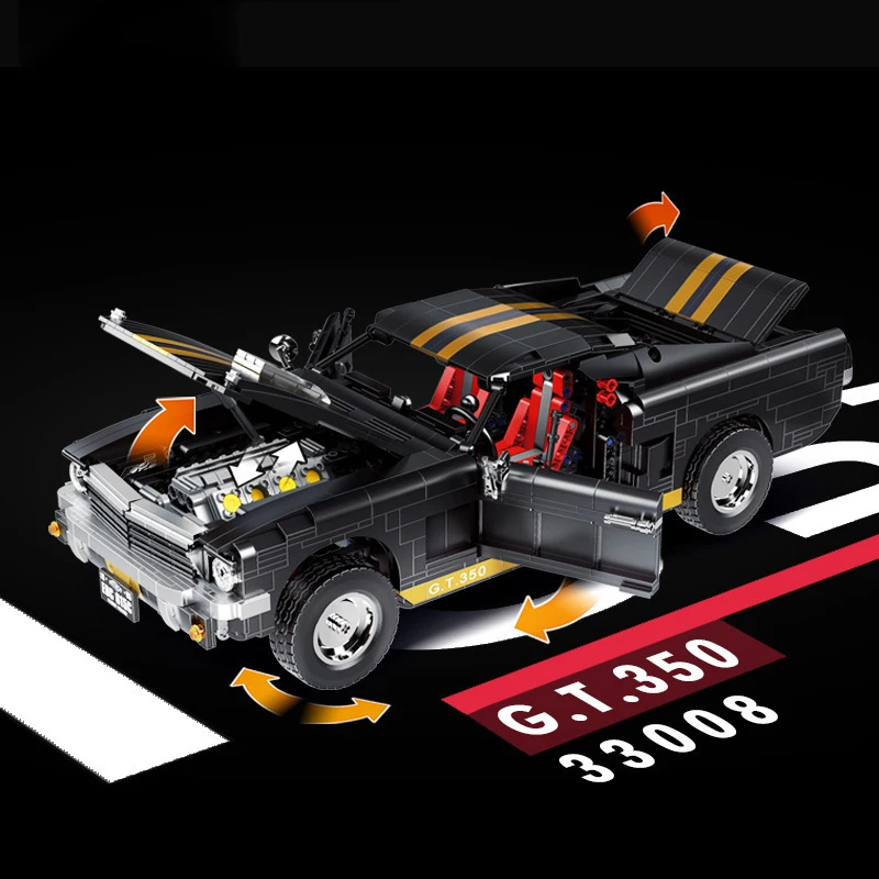 Speed Building Block 1:10 Scale 1965 Muscle Sport Car Mustangs