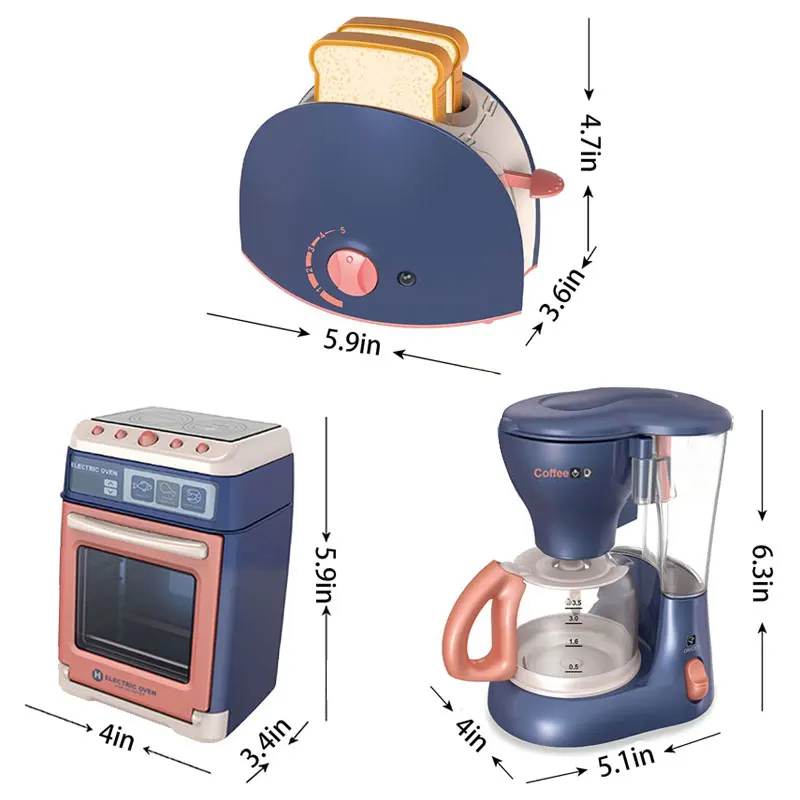 Pretend Kitchen Toys Pretend Kitchen Play Toys Electric Vacuum Cleaner Water Sweeper Household Juicer Dispenser Washing Machine Light Tools Kids