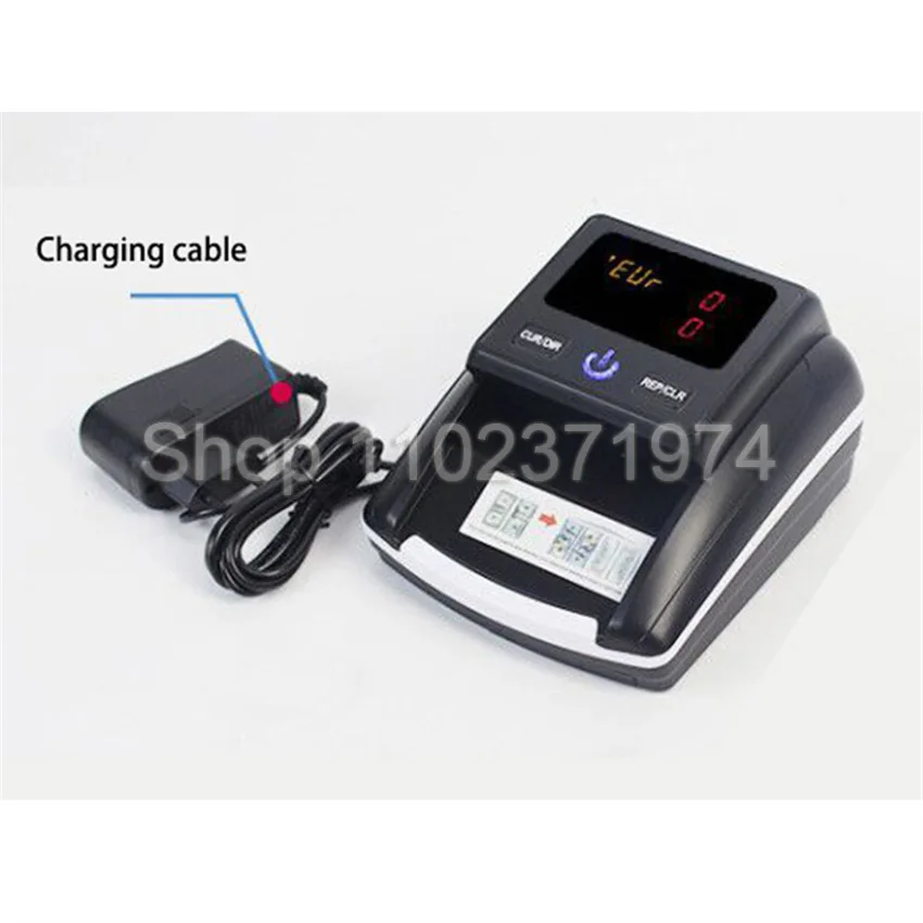 Portátil Mini Money Counter Counterfeit Bill Detector Detecção Automática de Dinheiro por uv mg ir Imagem para Euro Usd Lojas - Imagem 5