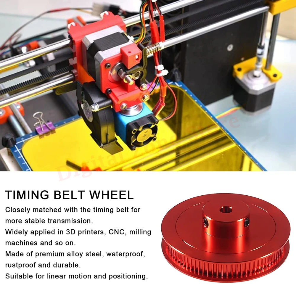 2GT 80T Pulley Synchronous Wheel 5mm Bore GT2 Timing Belt Pulley 80 Teeth Compatible with Voron 2.4 3D Printer 6mm Width Belt