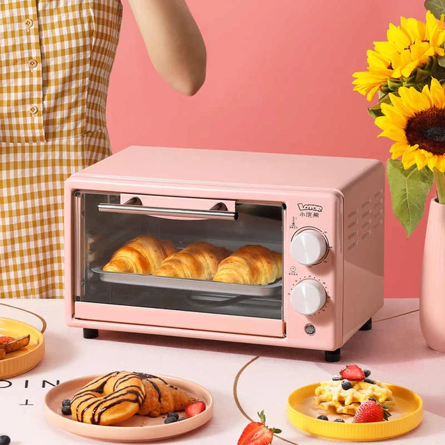 Multifunctional Electric Oven Cute Mini Small Oven Light Pink Toaster Oven  Electric Oven for Baking Bread Baking Ovens - AliExpress