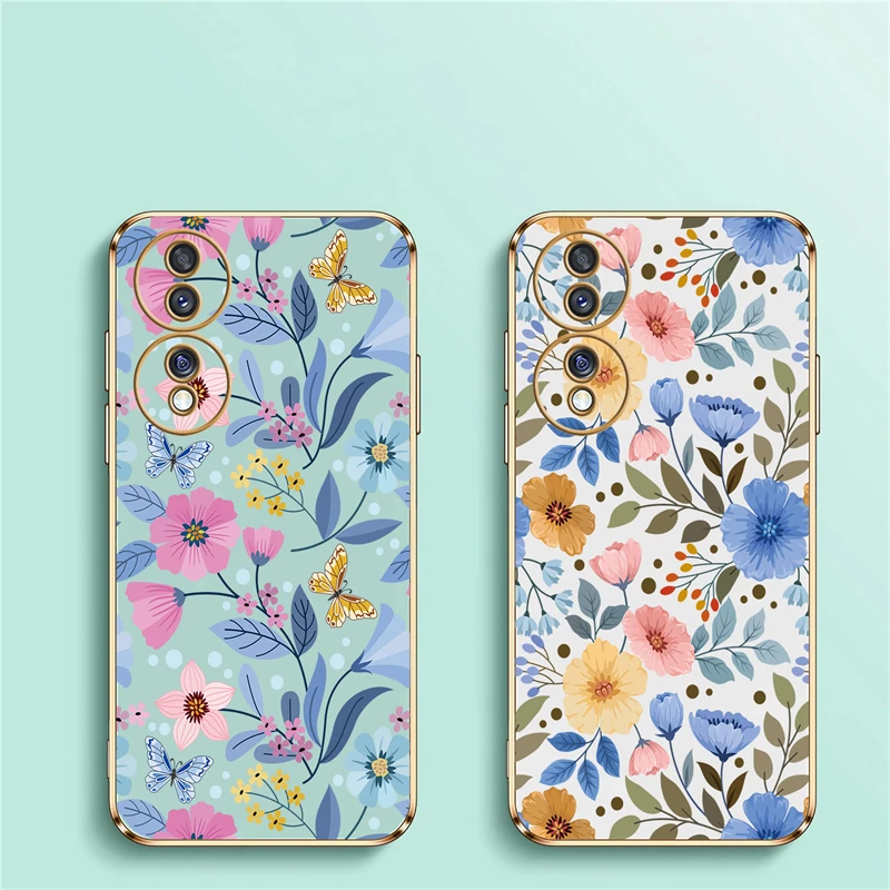 Floral Silicone Soft Pattern Phone Case Cover