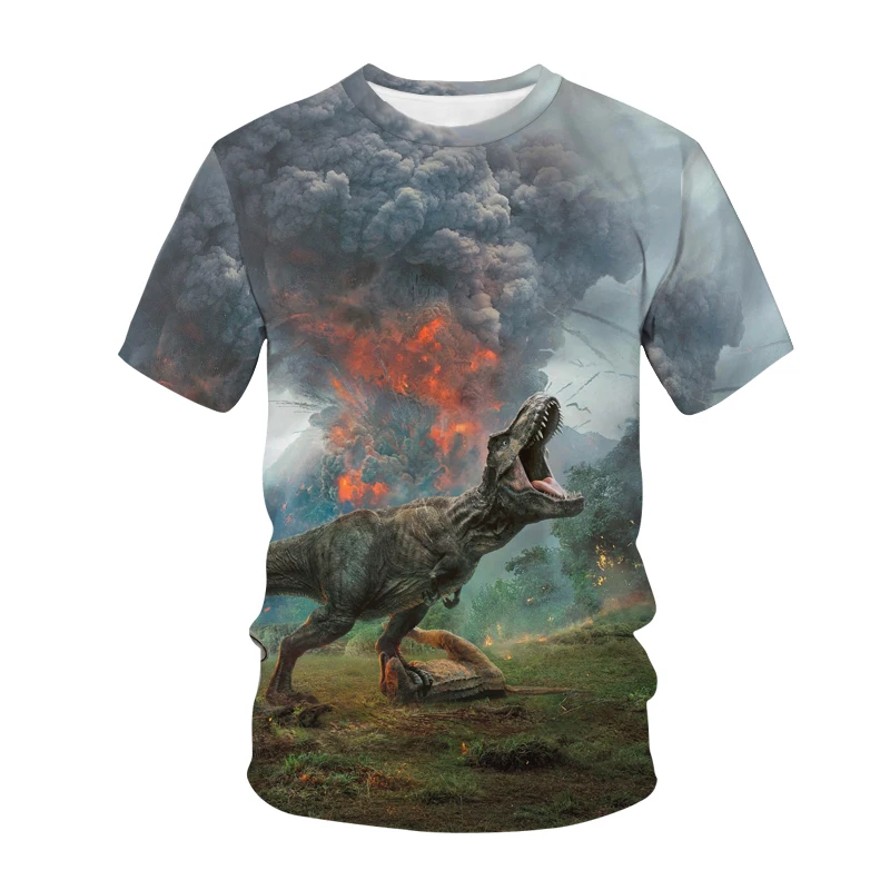 

Dinosaur World T-shirt For Men Summer O Neck Trendy Short Sleeve Tees Oversized Casual Sweatshirt Male Basic Clothing Tops