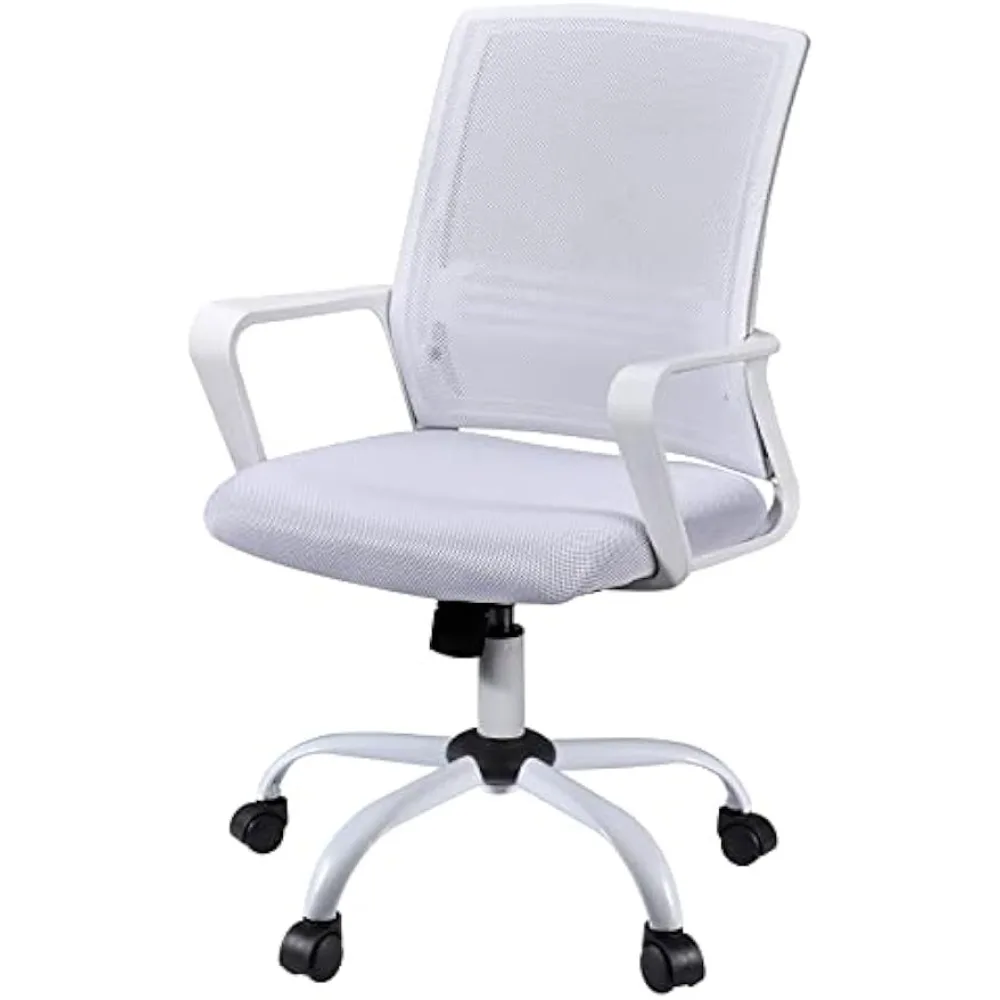 Home Office Desk Chairs, Mesh Chair with Lumbar Back Support Armrest, Height Adjustable Executive Rolling Swivel Computer Chair