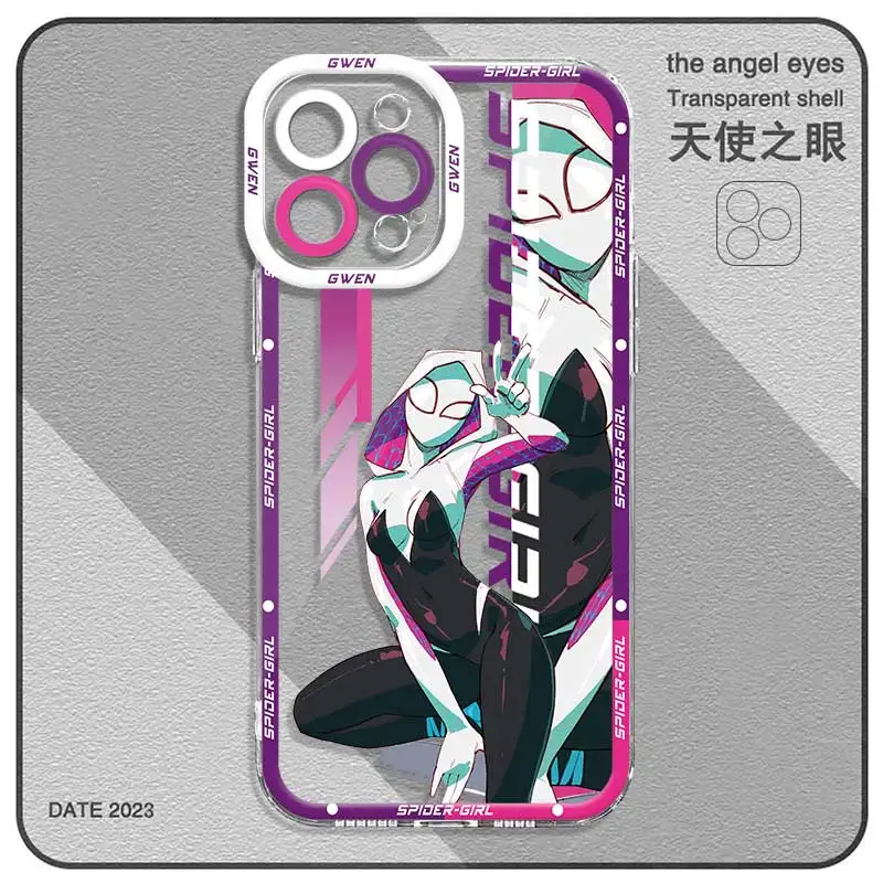 Spider Man Miles Wen Punk Hobie Clear Case Per Oppo Realme C35 C25Y C21Y C21 C2 8I Cover Per Vivo Y50 Y30 V21 Y21 Y20 Y12A S1