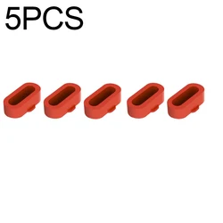 Soft Silicone Dust Plugs for Garmin Watch Charger Port Protection (5pcs Red - A)