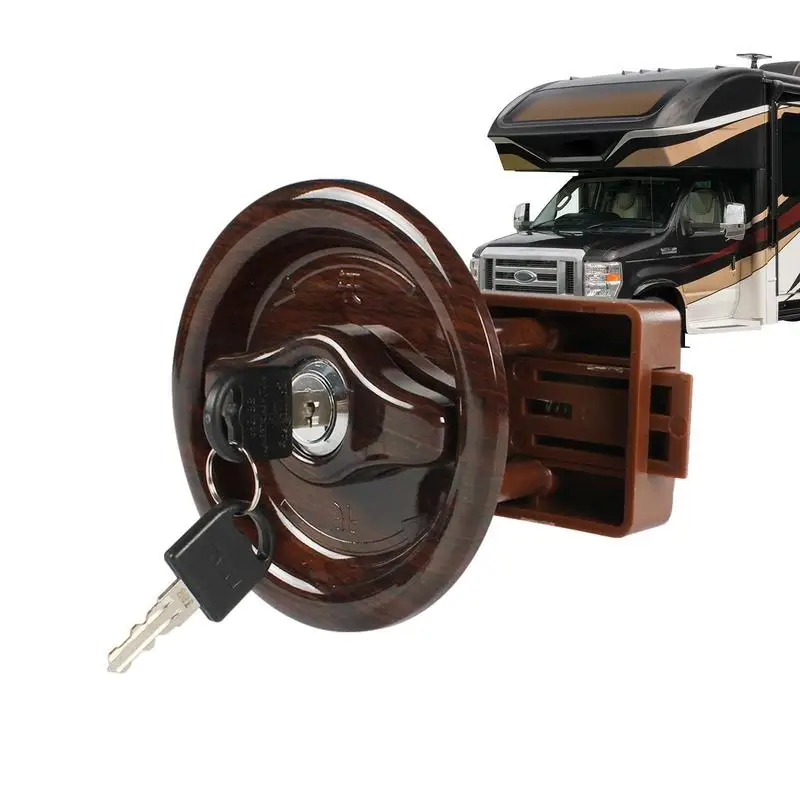 

RV Accessories Bathroom Door Lock Brown With 2 Keys Yacht Trailer Motorhome Truck Boat Marine Caravan Camper Car Accessories