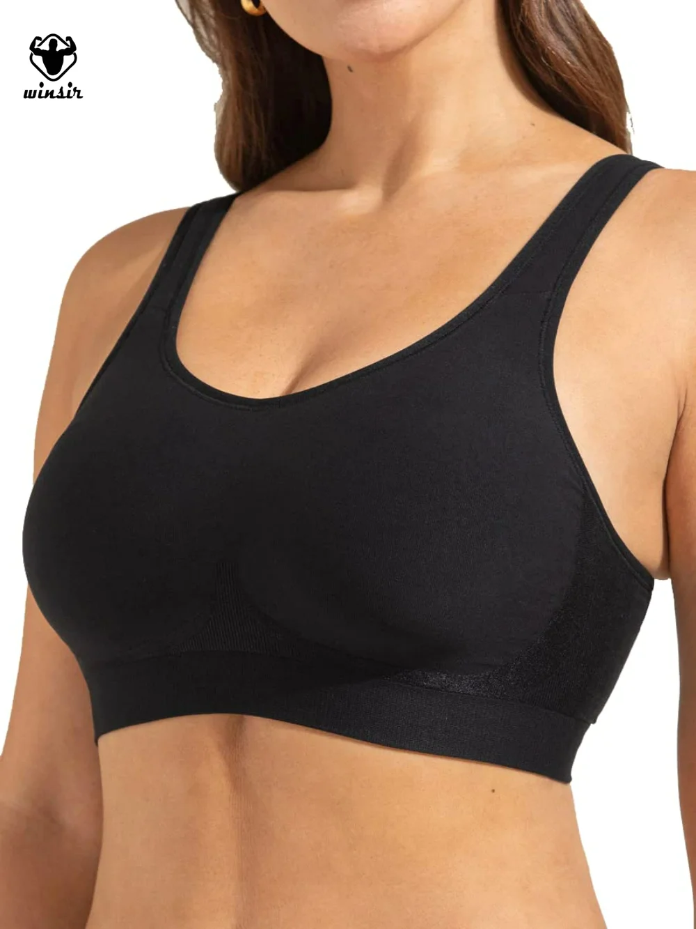 

Compression Wirefree High Support Bra for Women Small to Plus Size Everyday Wear, Exercise and Offers Back Support