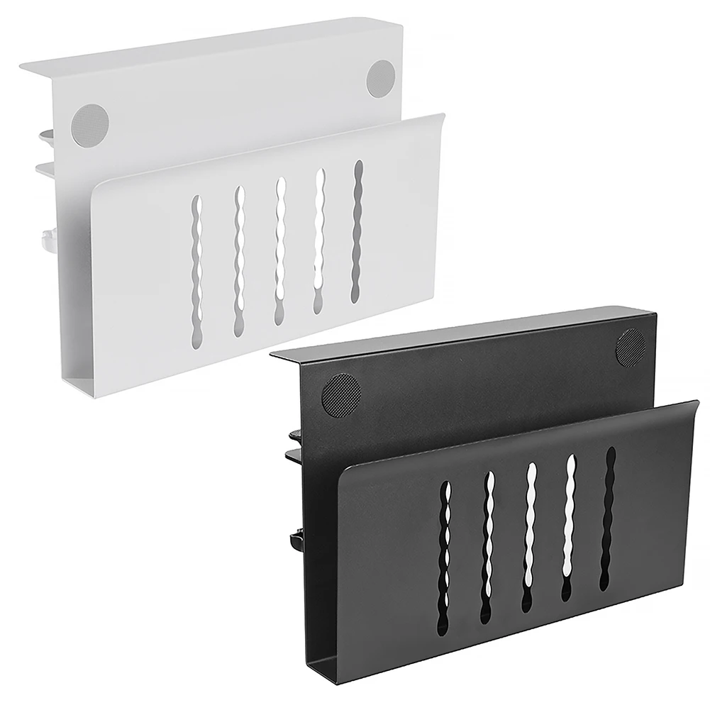 책상 옆 수납 정리함, 드릴 없이 설치하는 노트북 거치대 (사무용품 및 스튜디오 필수품)