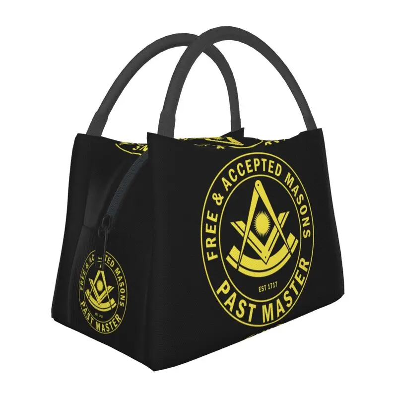 

Masonic Freemason Insulated Lunch Bag for Camping Travel Mason Freemasonry Waterproof Cooler Thermal Lunch Box Women