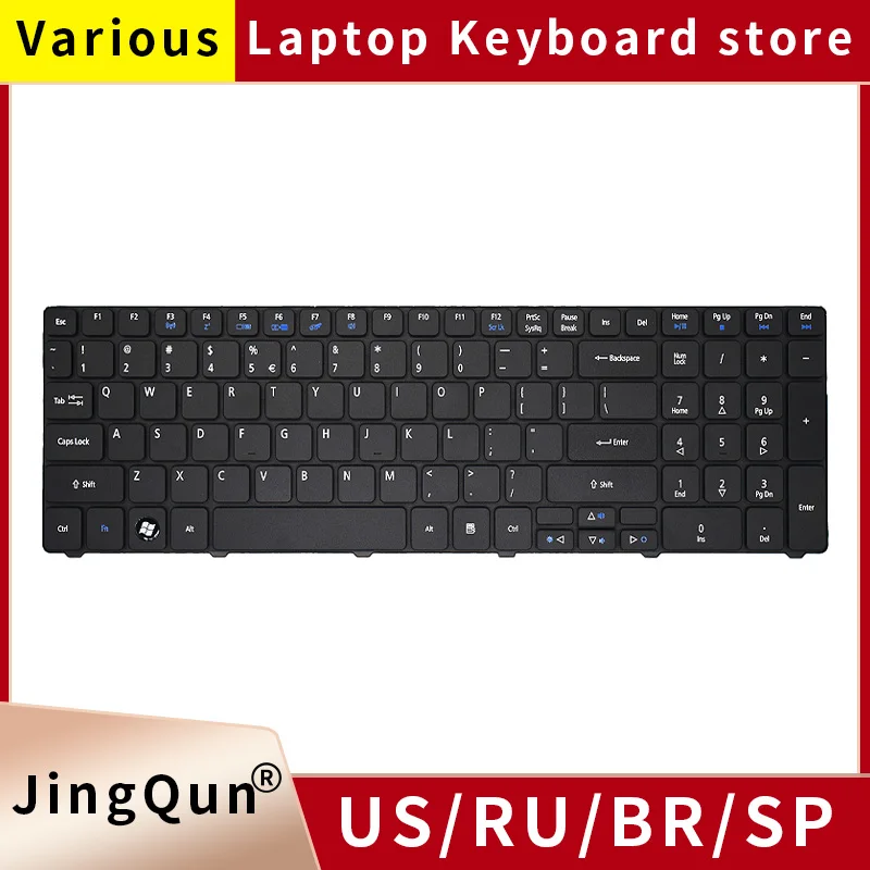 Teclado para Notebook Russo para Acer Aspire Eua br sp 5750g 5253 5333 5340 5349 5360 5733 5733z 5750z 5750zg 7745 5749 Emachines E644