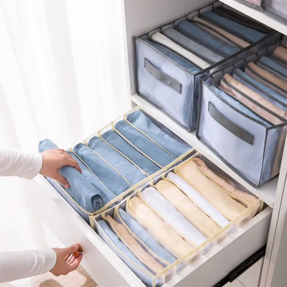 Clothes Organizer Storage Box Underwear Storage Organizer Underwear Storage Box Drawer Organizer Jeans Pants Storage Box Wardrobe Drawer Organizer For Underwear Bra Ties T-Shirt Socks Organization System