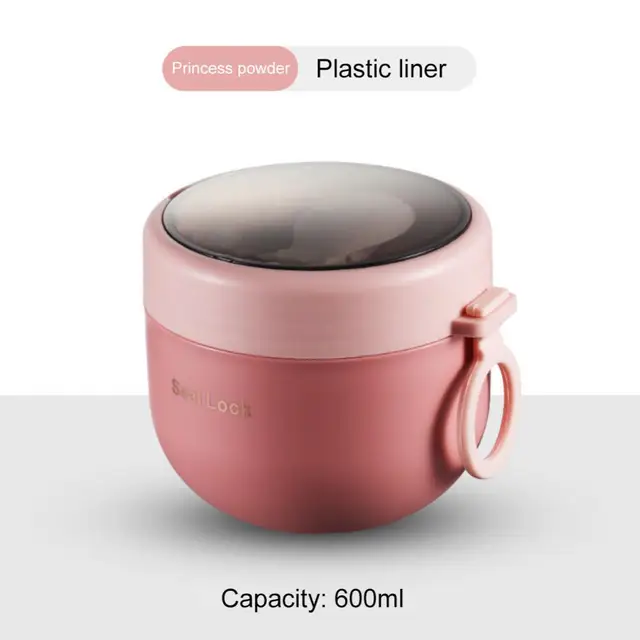 1pc 600Ml Portable Tasse À Soupe En Acier Inoxydable, Récipients  Alimentaires, Mignon Tasse Thermo Sous Vide Avec Cuillère Pour La Pêche  Camping - Temu Belgium