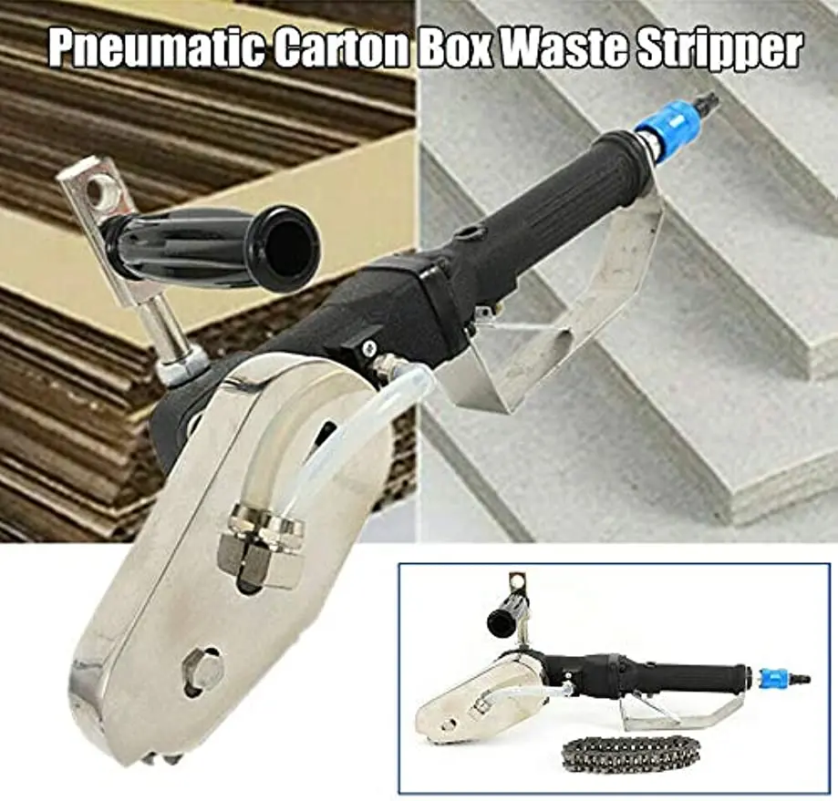 4500rpm Two Claw Pneumatic Carton Box Waste Stripper Paper Stripping Cutting Cutter Corrugated Cardboard Trimming Tool USA STOCK