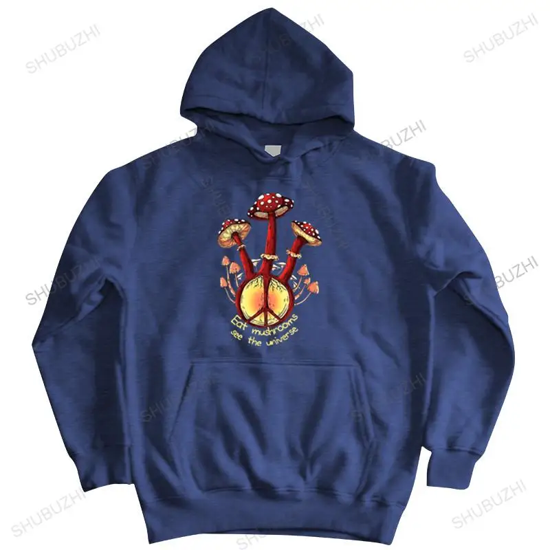 

brand men autumn hoodie Hippie Eats Mushrooms See The Universe male Sportswear hoodies warm coat