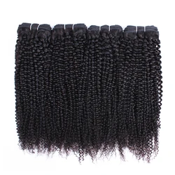 Kinky Curly Human Hair Bundles Afro Curl Wefts Indian Human Hair Extension 1/3/4pieces For Full Head 10 to 30 Inches KissHair