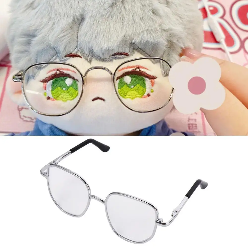 Lovely Preppy Cotton Doll‘s Glasses Soft Silver Cotton Doll Eyeglasses Cartoon Golden Idol Doll Glasses Cotton Stuffed Doll