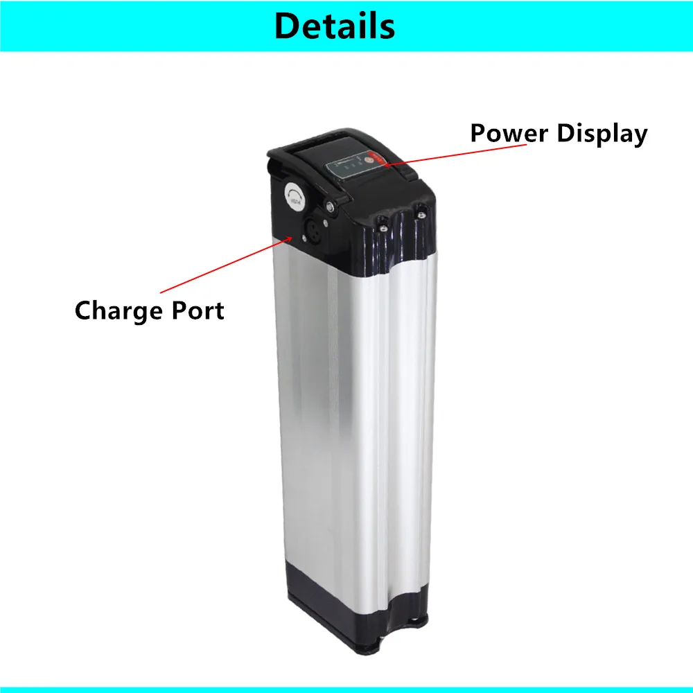 36V 10Ah 12Ah 13Ah Silver Fish Ebike Battery 10/12Ah City Bike Folding Bike  Battery with Charger Phylion XH370-10J Battery