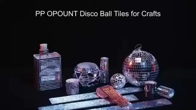 PP OPOUNT 16000 PCS Disco Ball Tiles - 5x5 Mm Self-Adhesive Glass Mirror Tiles On A Roll For DIY Disco Balls, Crafts, & Home Decor