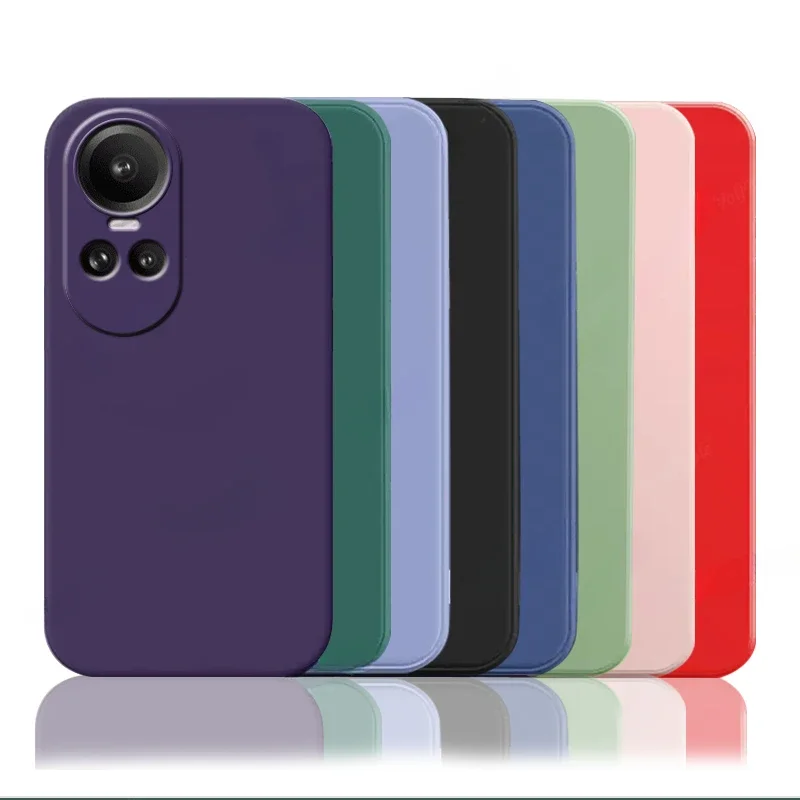 Oppo Reno 10 5g 용 케이스 OPPO Reno10 5G Pro 쉘 보호 Coque 용 액체 실리콘 범퍼 충격 방지 TPU 소프트 폰 커버