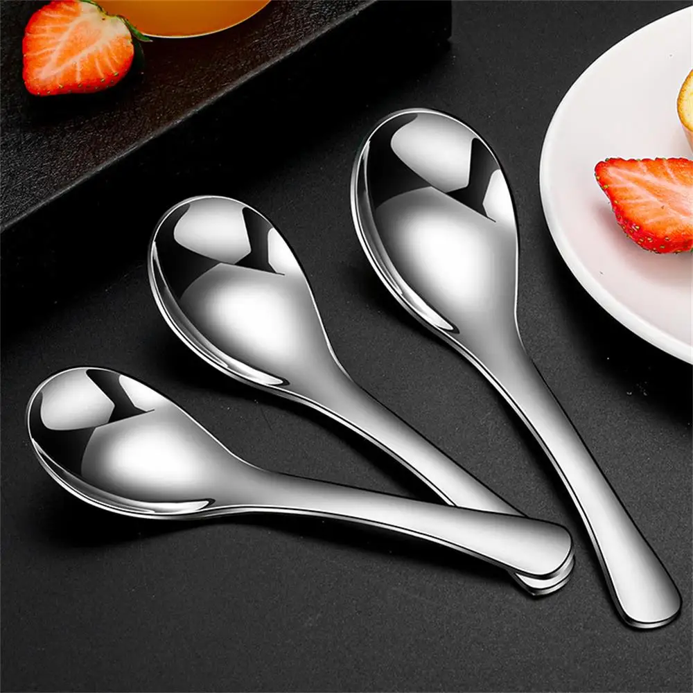 5pcs 304 Stainless Steel Spoon Household Creative Tablespoon Soup Small Children Dinner stainless steel spoon