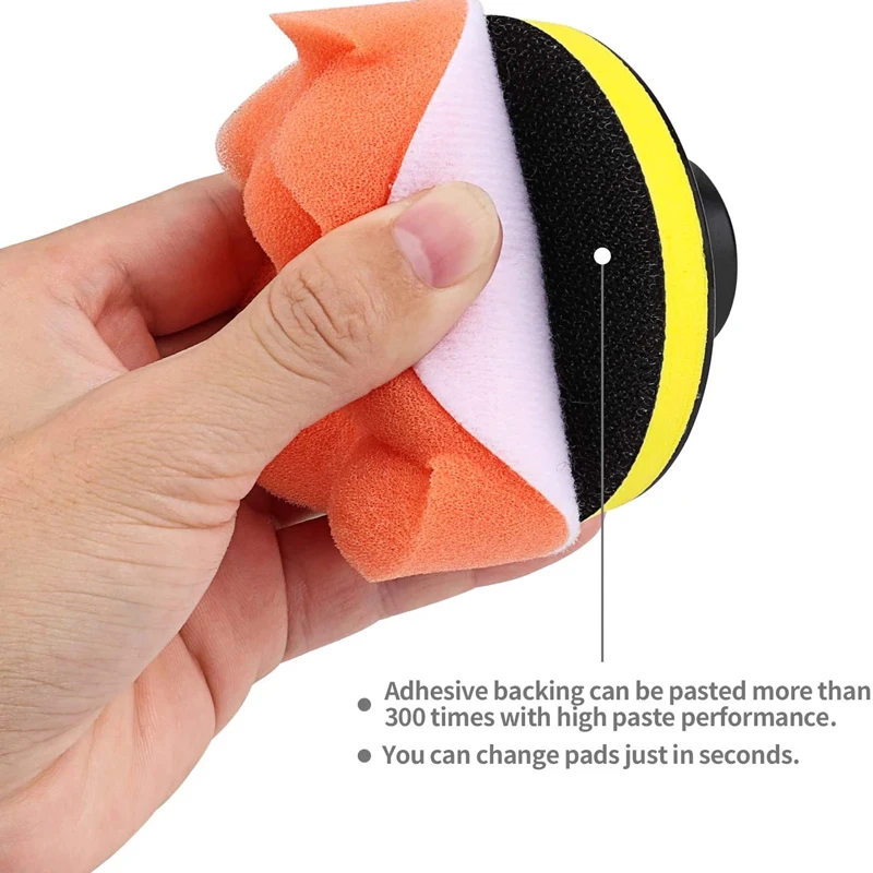 11Pcs/Set Polishing Sponge Plate Set Imitation Plush Waxing Cleaning Sponge Wheel Car Beauty Electric Drill Polishing Disc 6