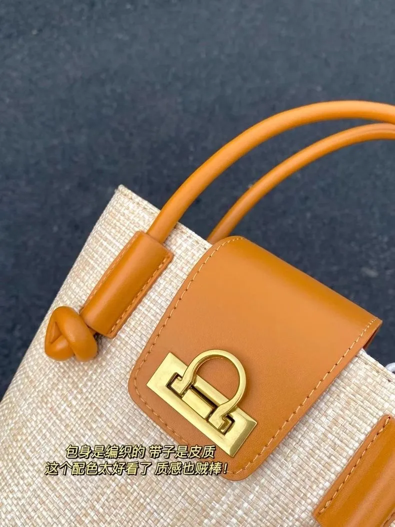 JIAERDI Vintage Woven Handbag 2025 Summer New Retro Handle Straw Bucket Bags Messenger Bag Women Harajuku Aesthetic Hand Bag