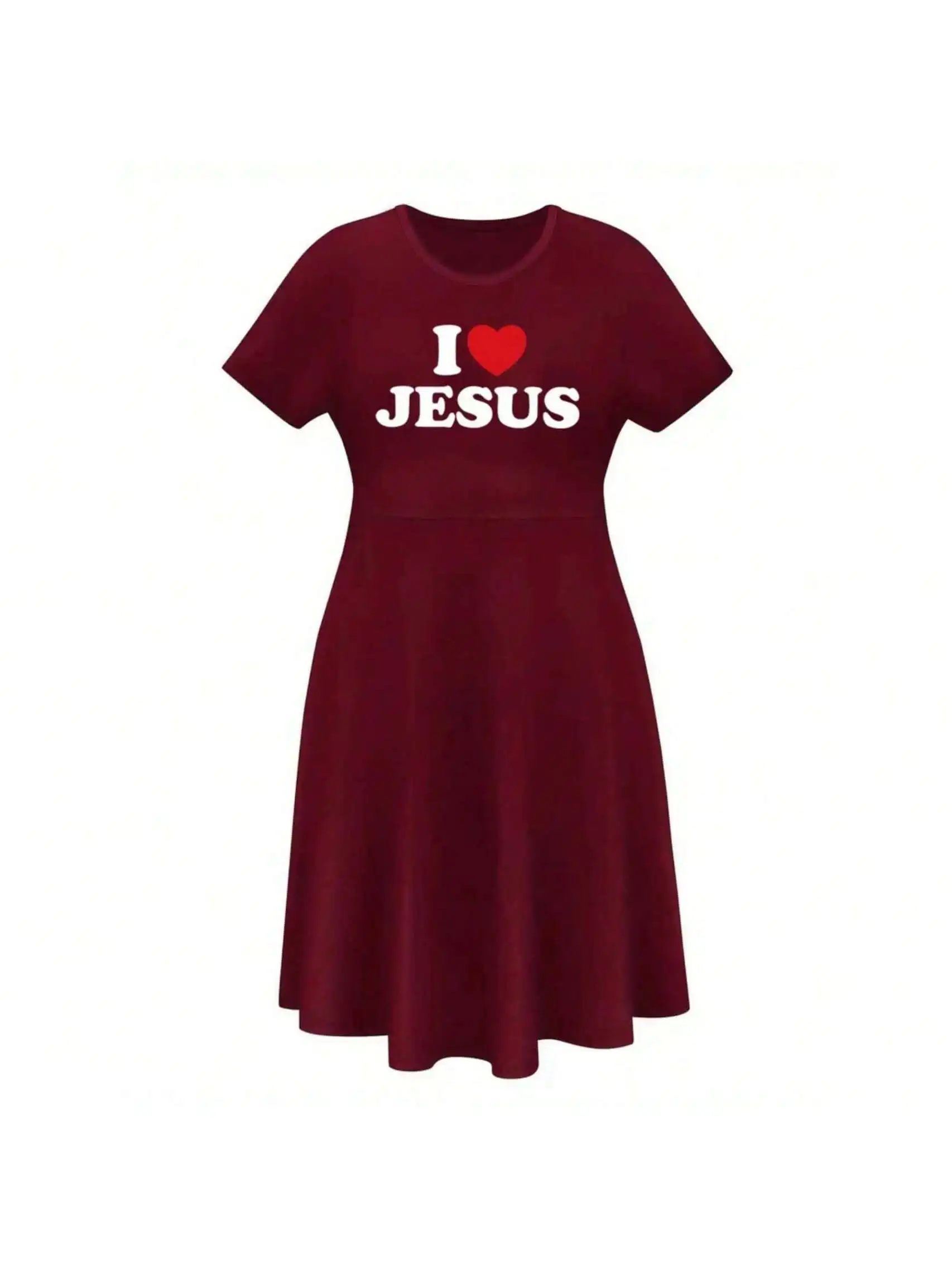 Casual Short Sleeve Heather Grey Christian Faith Skater Dress for Women S5a80ed2979c54a9caa6440f4912ef454W