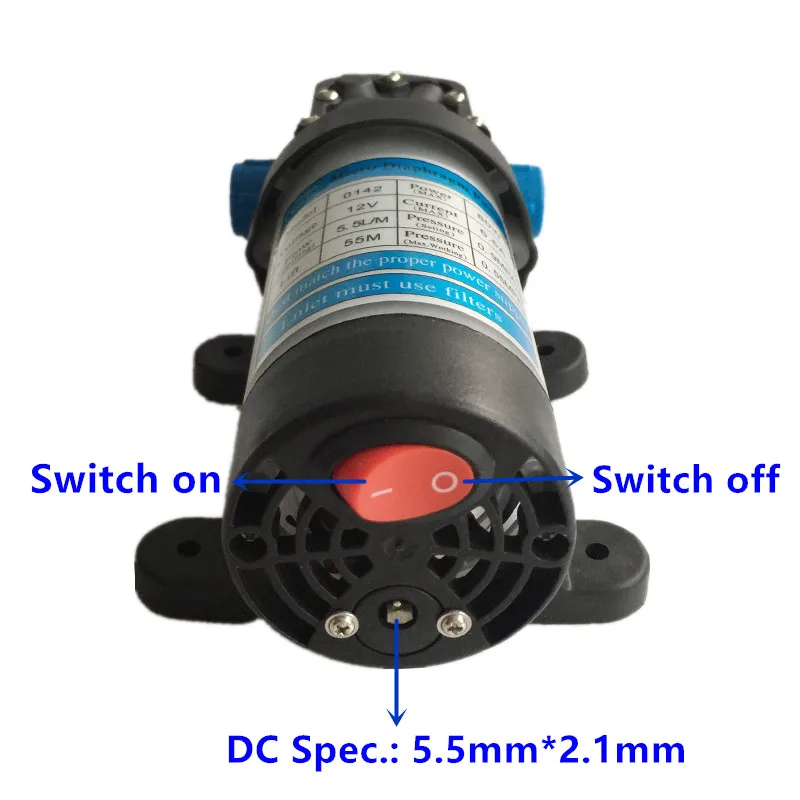 Pompa a membrana Pompa dell'acqua 12V/24V 80W Pompa autoadescante Pompa Pompa a membrana Pompa dell'acqua 12V/24V 80W Pompa autoadescante Pompa