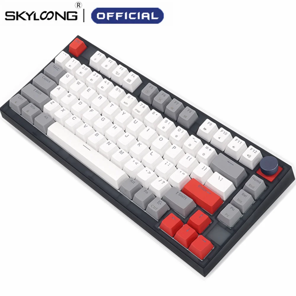 SKYLOONG GK75 기계식 키보드 광학 스위치 핫 스왑 가능 PBT 키 캡, 프로그래밍 가능한 WIN MAC 용 유선
