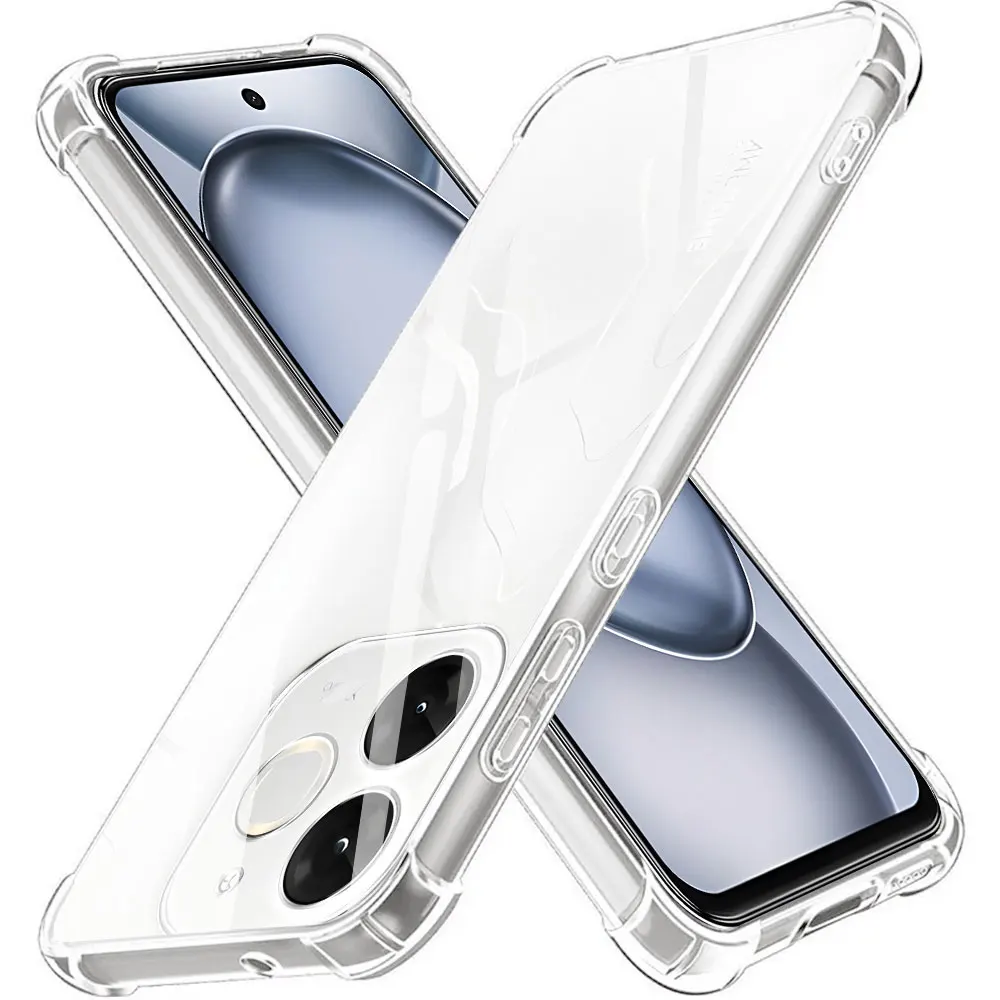 Shockproof Airbag Clear Silicone Phone Case - Soft TPU Back Cover Bumper