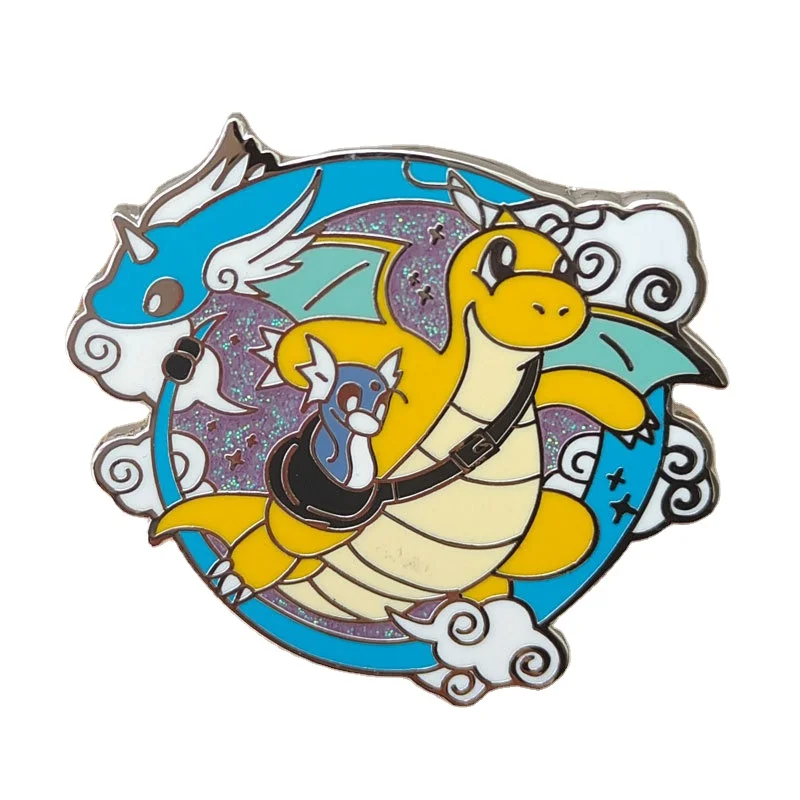 Cute Dratini Dragonair Dragonite Smalto Pin Spilla Creativa Distintivi Regali Per Gli Appassionati Di Giochi Anime
