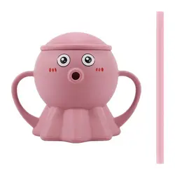 Taza de bebé duradera y atractiva, taza de aperitivos de doble asa para bebé, taza de alimentación para el hogar, taza de entrenamiento