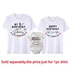 My 1st Birthday As a Daddy Family Matching Shirts Cotton Dad Mom Tshirts Baby Rompers Funny Daddy's Birthday Party Gifts Outfits 3