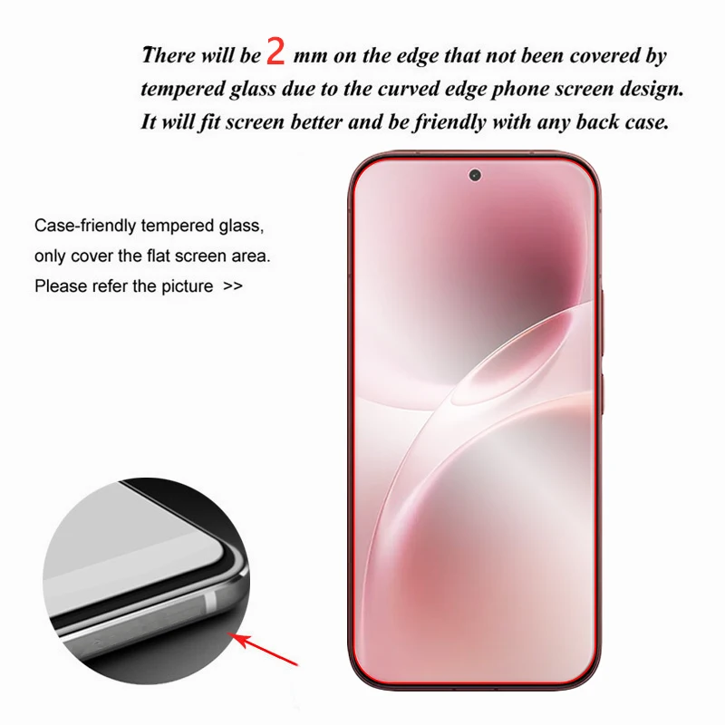 Enhanced Glass Screen Protector & Lens Film - 6.59 inch Full Glue Clear Tempered Glass